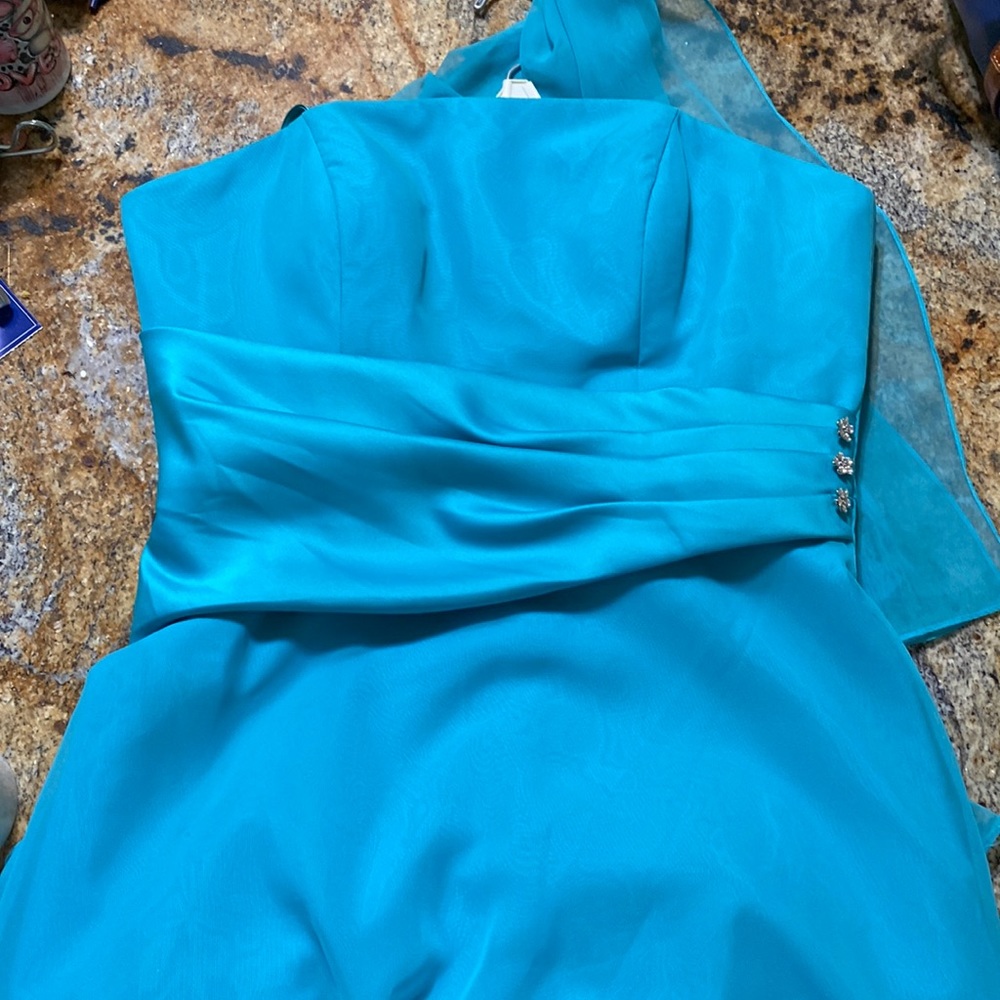 Strapless cocktail prom dress 👗 approx size 14